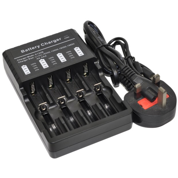 12x 16340 Battery 3.7V + Charger AC Universal