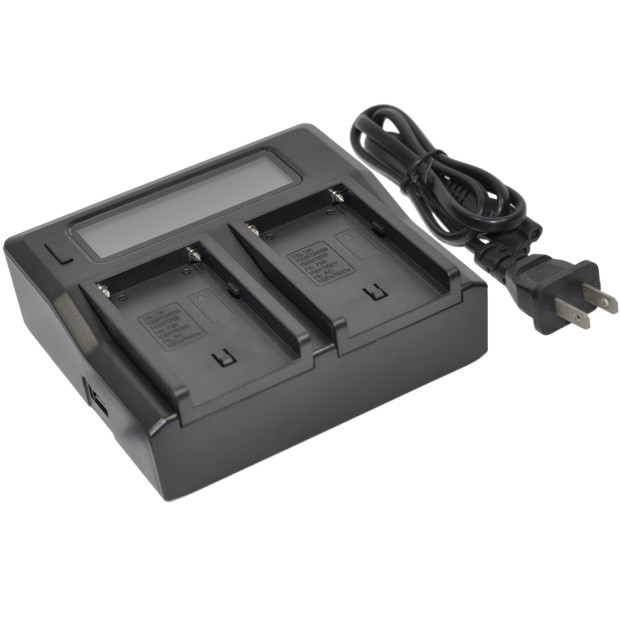 Battery Charger for Olympus BLN-1 AC Dual LCD UK