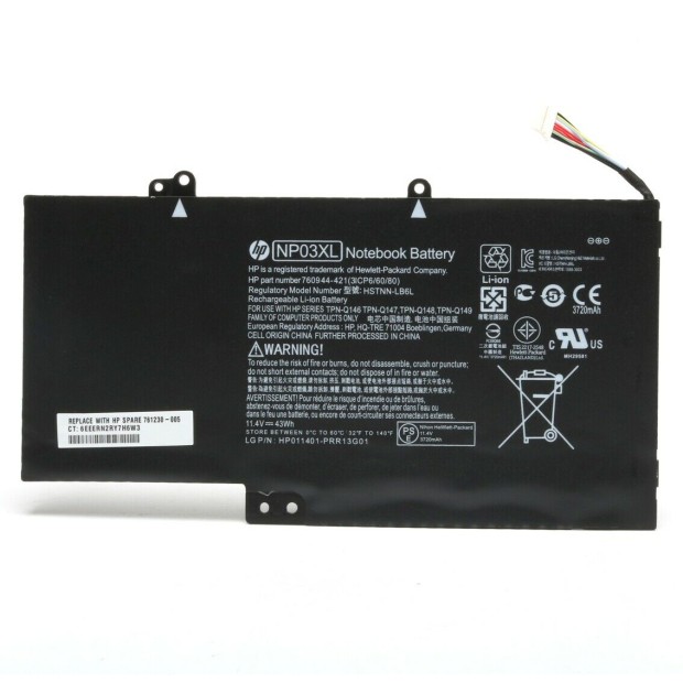 Battery For HP HSTNN-LB6L 761230-005 TPN-Q146 - 4.4A UK