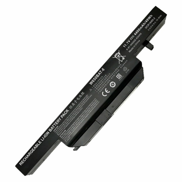 Battery for Clevo W650BAT-6 - 62Wh UK
