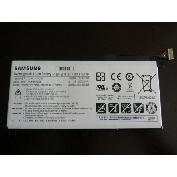 Battery For SamSung AA-PBUN3AB - 43Wh UK Battery For SamSung AA-PBUN3AB - 43Wh UK