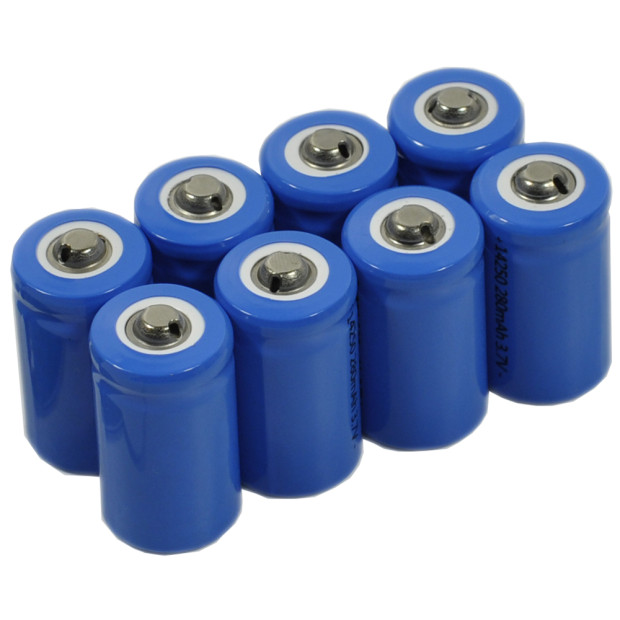 8x 14250 Battery Top Button Rechargeable