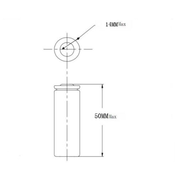 2x 14500 Battery