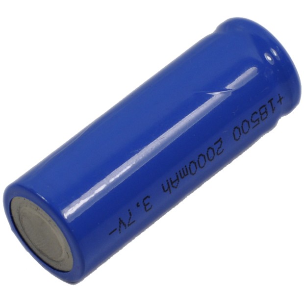 2x 18500 Battery Top Button Li-ion Rechargeable 3.7V